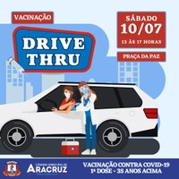 VACINAÇÃO DRIVE-THRU CONTRA COVID-19 PARA PESSOAS DE 35 ANOS ACIMA.